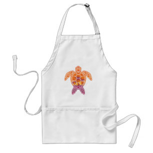 Tablier Conception Tropicale de la tortue de mer coucher d