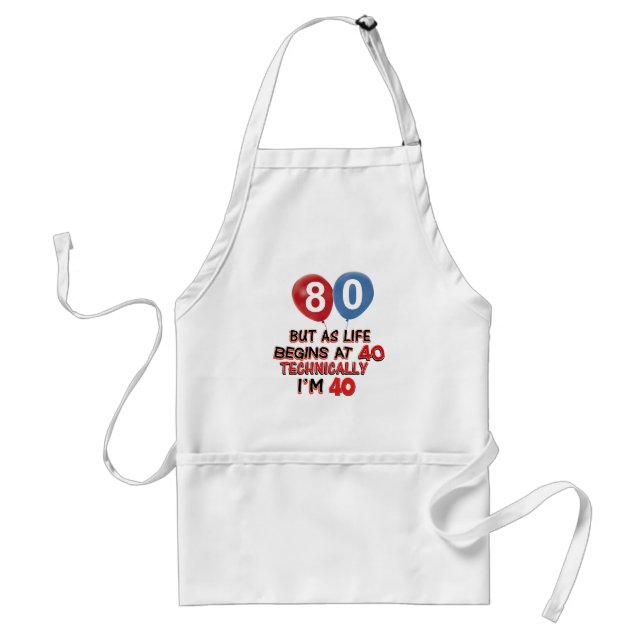 TABLIER CONCEPTIONS D'ANNIVERSAIRE DE 80 ANNÉES (Devant)