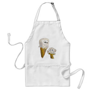 Tablier Cônes de crème glacée de carton mignon