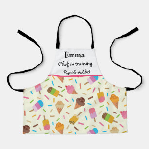 Tablier Cônes glacés et pop-iche chef en formation