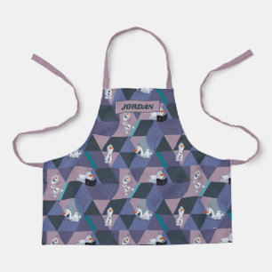Tablier Congelé 2 Motif géométrique violet Olaf