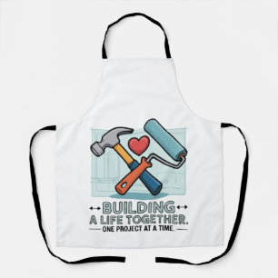 Tablier Construire une vie ensemble   Couple mignon et mai