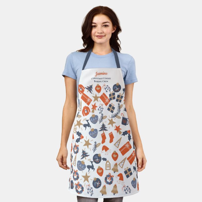Tablier Cookie de Noël personnalisé Crew Cuisine personnal (Porté)