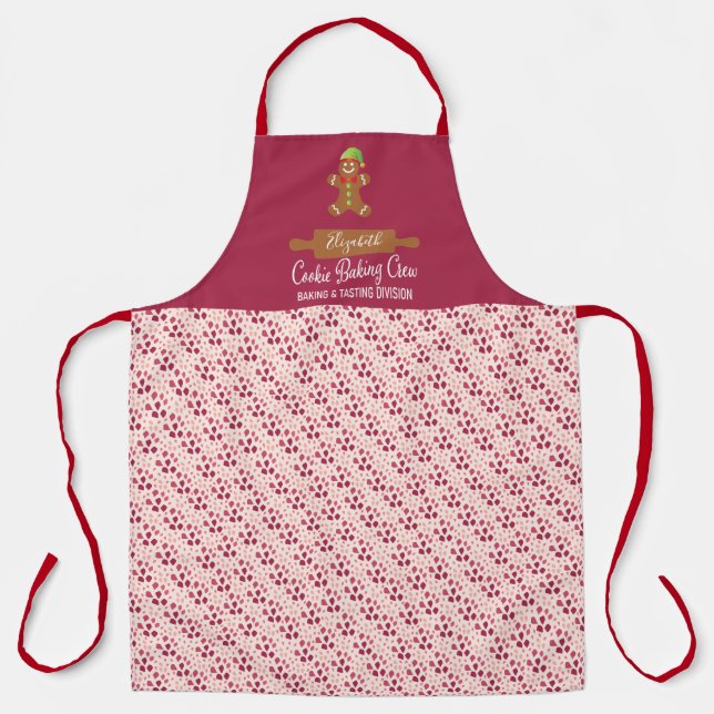 Tablier Cookie de vacances Cuisinière d'équipage Red Chris (Recto)