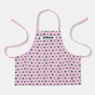 Tablier Cookie Monster et Cookies Motif rose