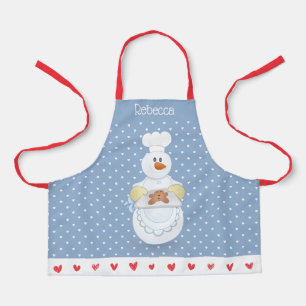 Tablier Cookie Snowman Baking Apron