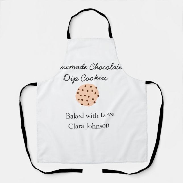 Tablier Cookiers faits maison ajouter votre nom de texte j (Recto)