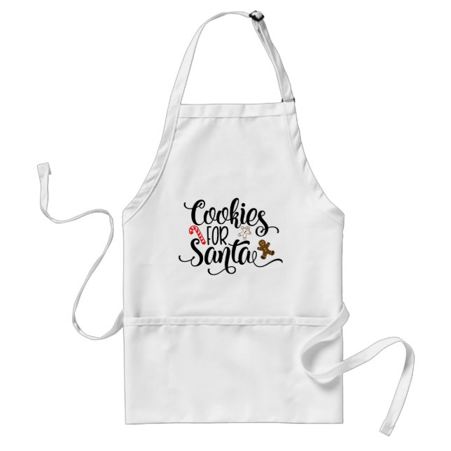Tablier Cookies Pour La Cuisine De Noël Père Noël (Devant)