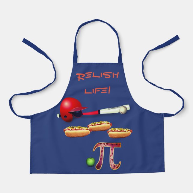 Tablier Cookout Barbeque Baseball Hotdogs Appie Pie Apron (Recto)