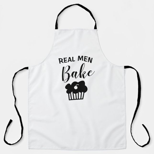 Tablier Cool Custom Real Men Bake (Recto)