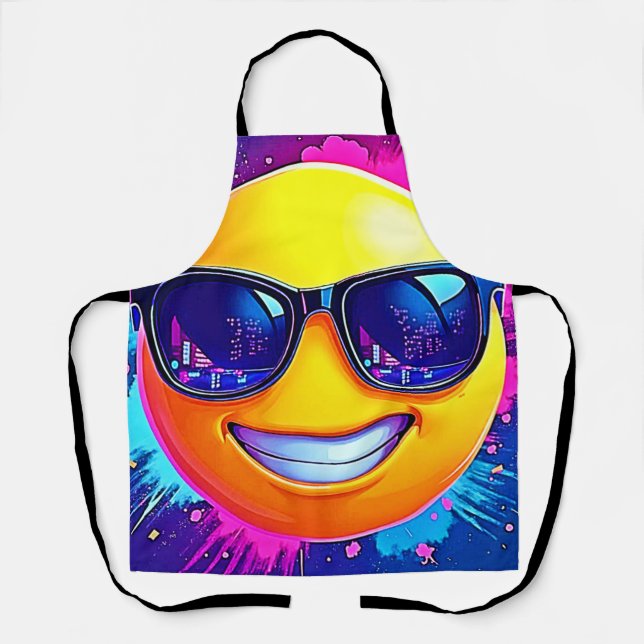Tablier Cool 😎 Emoji Fun (Recto)