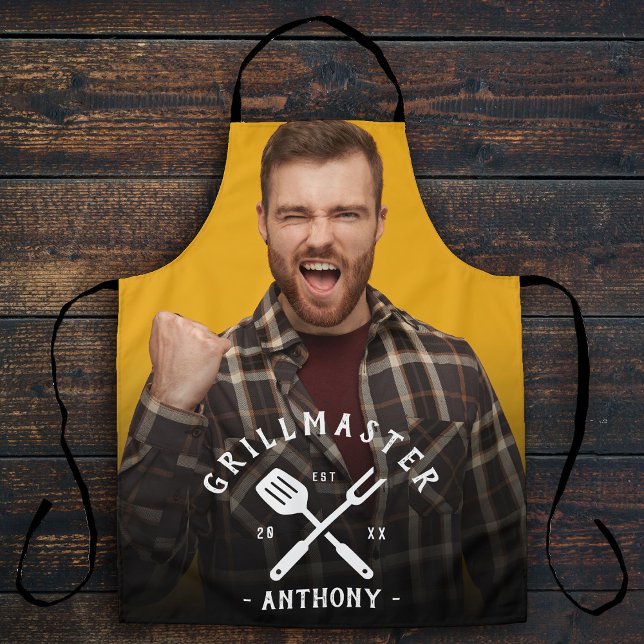 Tablier Cool moderne Grillmaster Nom Hommes (Créateur téléchargé)