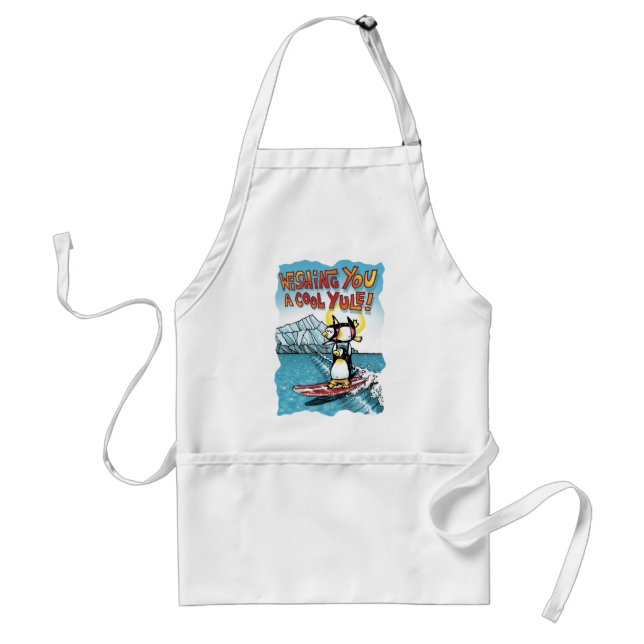 Tablier Cool Yule Tandem Surf Penguins Hawaiiens (Devant)