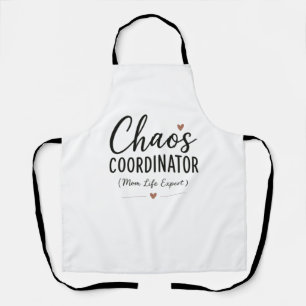 Tablier Coordinateur de Chaos Drôle de Vie de Maman Typogr