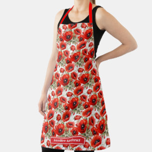 Tablier Coquelicots Floral Poppy