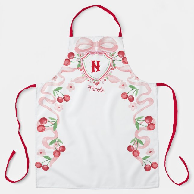 Tablier Coquette Cherry Monogam (Recto)