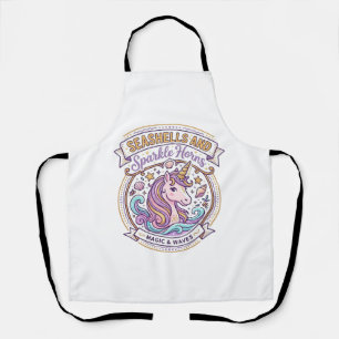 Tablier Coquilles de licorne et cornes scintillantes POD P