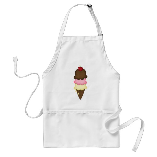 Tablier cornet de crème glacée (Devant)
