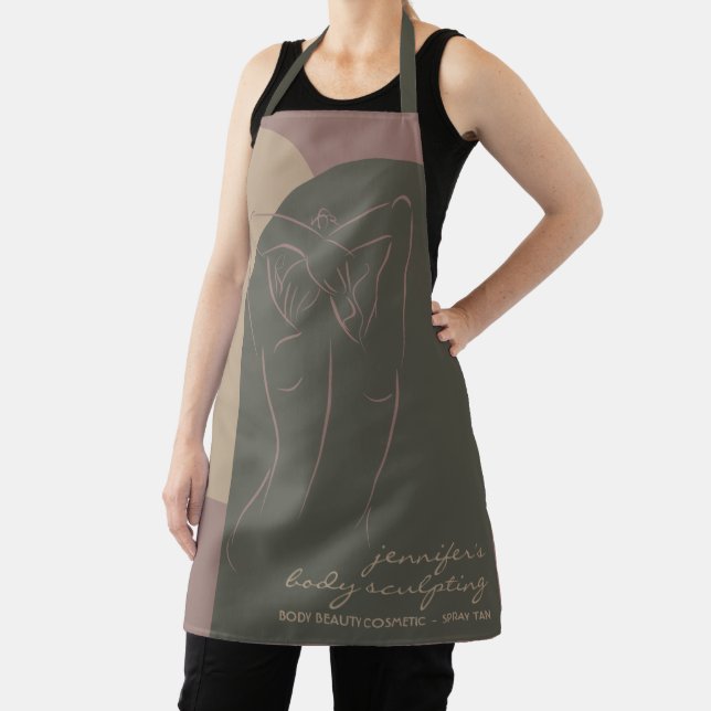 Tablier Corps de femme verte sculpté Contouring Spray Tan (Insitu)