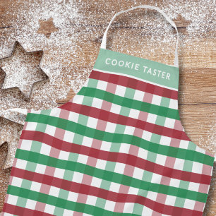 Tablier Correspondance personnalisée de Noël Rouge Vert Pl