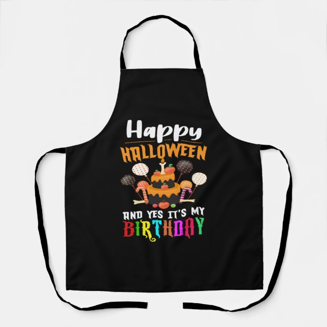 Tablier Costume d'anniversaire d'Halloween drôle, Hallowee (Recto)