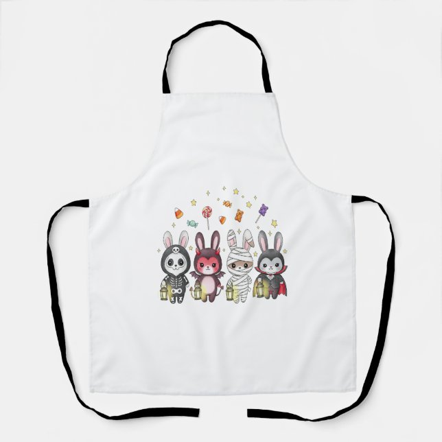 Tablier Costume de lapin mignon Halloween (Recto)