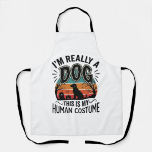 Tablier Costume Humain Chien Drôle Halloween Vintage Chien