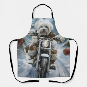 Tablier Coton De Tulear Chien équitation Moto Noël