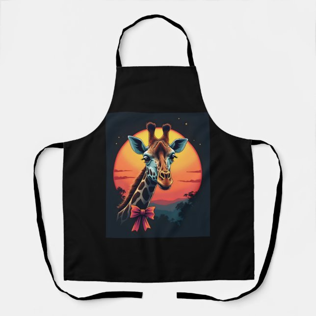 Tablier Cou de girafe comme un Rollercoaster Run Funny Ret (Recto)