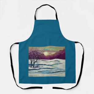 Tablier Coucher de soleil en hiver