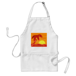 Tablier Coucher de Soleil Orange Tropical