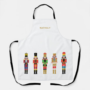 TABLIER COULEUR D'EAU NOËL NUTCRACKERS