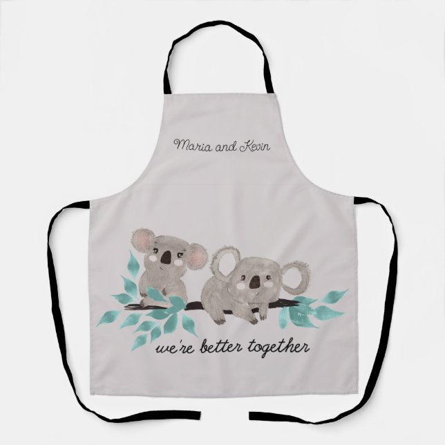 Tablier couleur eau Ours Koala (Recto)