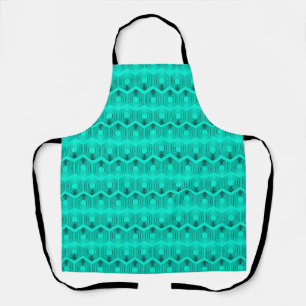 Tablier couleurs vert néon motif géométrique