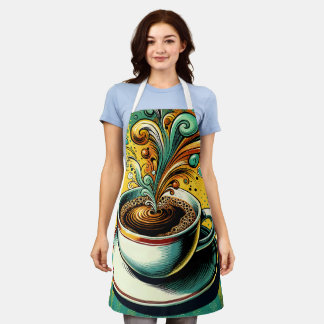 Tablier Coupe cubaine de café vibrante