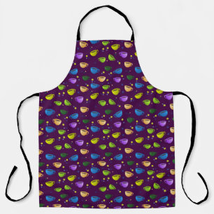 TABLIER COUPES DE CAFÉ SUR PURPLE APRON