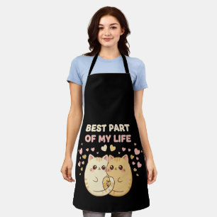 Tablier Couple de chats Kawaii mignons amoureux   Meilleur
