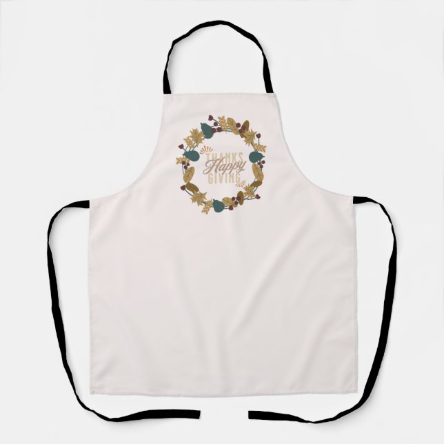 Tablier Couronne de fête moderne pour le dîner de Thanksgi (Recto)