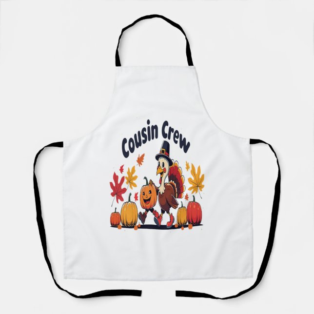 Tablier Cousin Crew Thanksgiving Citrouille (Recto)