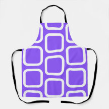 Coussin décoratif Carrés en blanc et violet