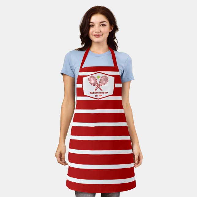 Tablier Coutume Tennis Country Club Red Stried (Porté)