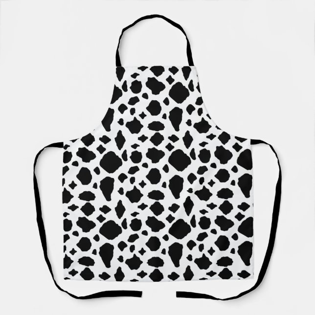 Tablier Cow Pattern Country Black and White (Recto)