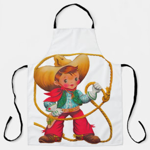 Tablier Cowboy Retro Boy Child Cute Western