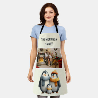 Tablier Cozy Winter Penguin Family