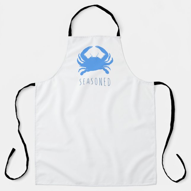 Tablier Crabe bleu "assaisonné" (Recto)
