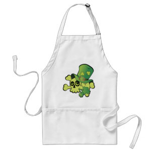 Tablier Crâne et Shamrock