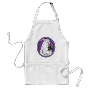 Tablier Crâne nuptial - violet