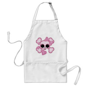 Tablier Crâne rose mignon