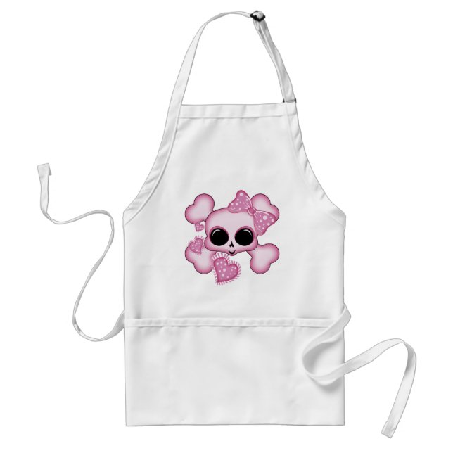 Tablier Crâne rose mignon (Devant)