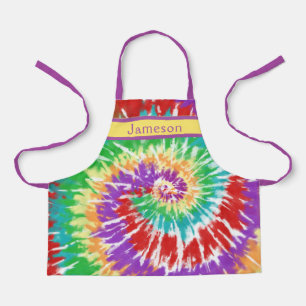 Tablier CRAVATE D'ENFANT Tiré Rainbow Swirl - Personnalisé